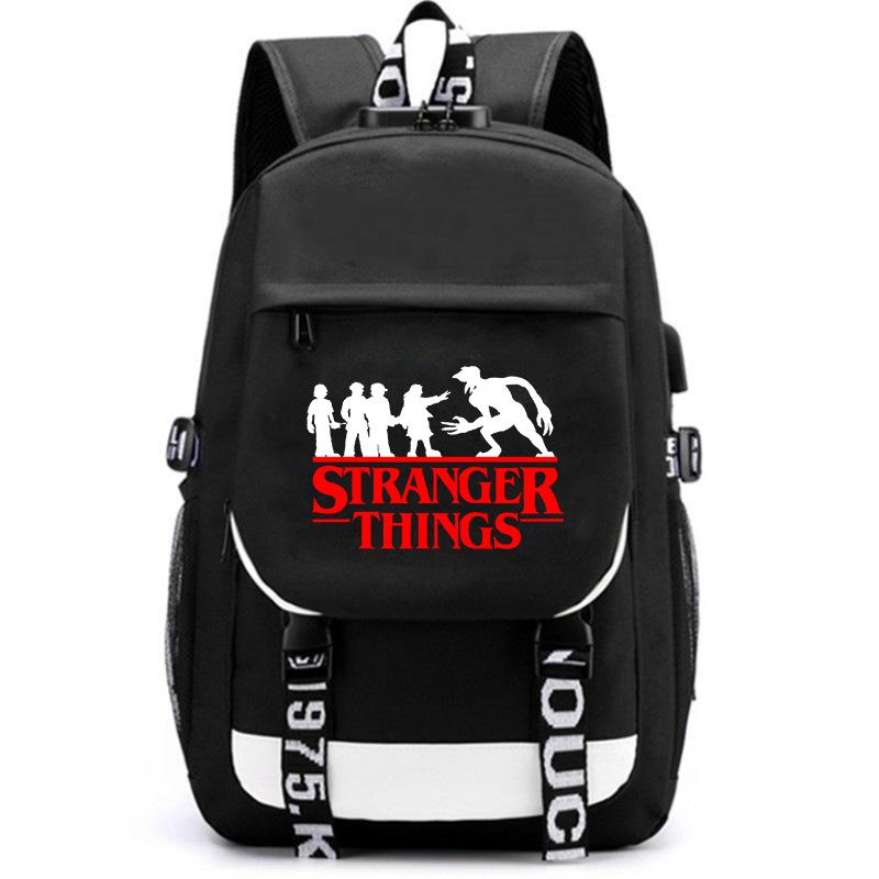 Stranger Things Peripheral Printed Student School Bag American Drama Peripheral Large Capacity Backpack Computer Bag