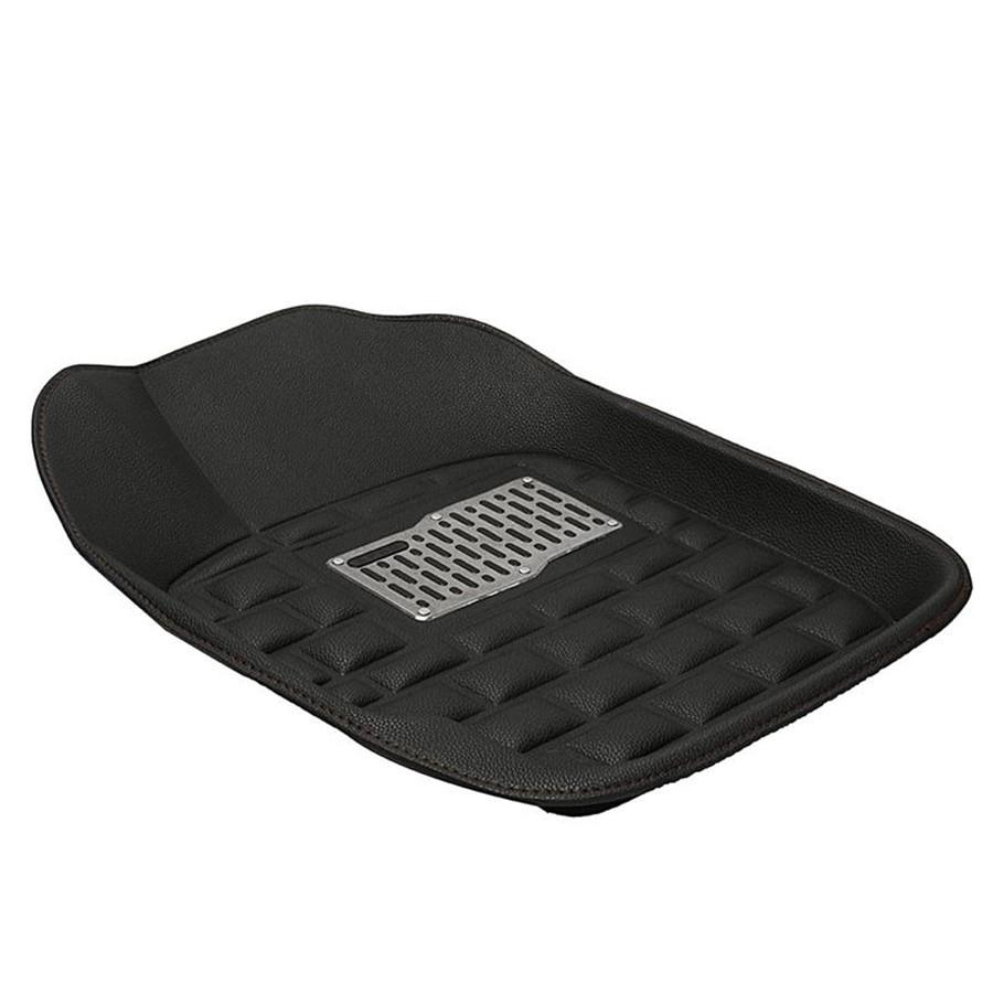 Pour Tapis de Voiture Motif Litchi-Noir