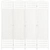 Paravent pliant 4 panneaux, Écran d'intimité, Séparateur de pièce Paravent pour salon, chambre à coucher, Blanc