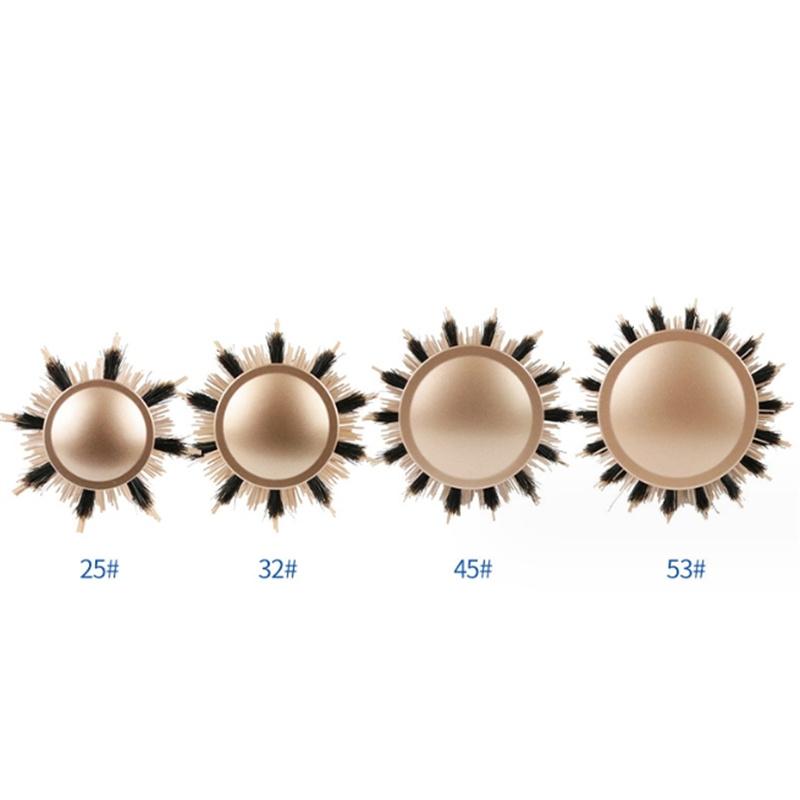 Professional 1PC 4 Size Gold Round Hair Comb Hairdressing Curling Hair Brushes Barrel Comb For Blow Dry Salon Styling Tools