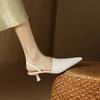 Fashion Size 34-40 Sandals for Women Genuine Leather High Heel Heels Summer Shoes 2025 Sexy Pointy Toe Party Office Dress Women Sandals