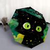 1pc Cartoon Star Cat Automatic Open/CloseUmbrella-CuteUmbrella with Cute Design, Portable 3-Fold Compact Umbrella for Men & Women, Valentine