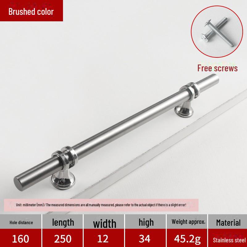 Modern Nordic Brass Cabinet & Wardrobe Double-Hole Handle