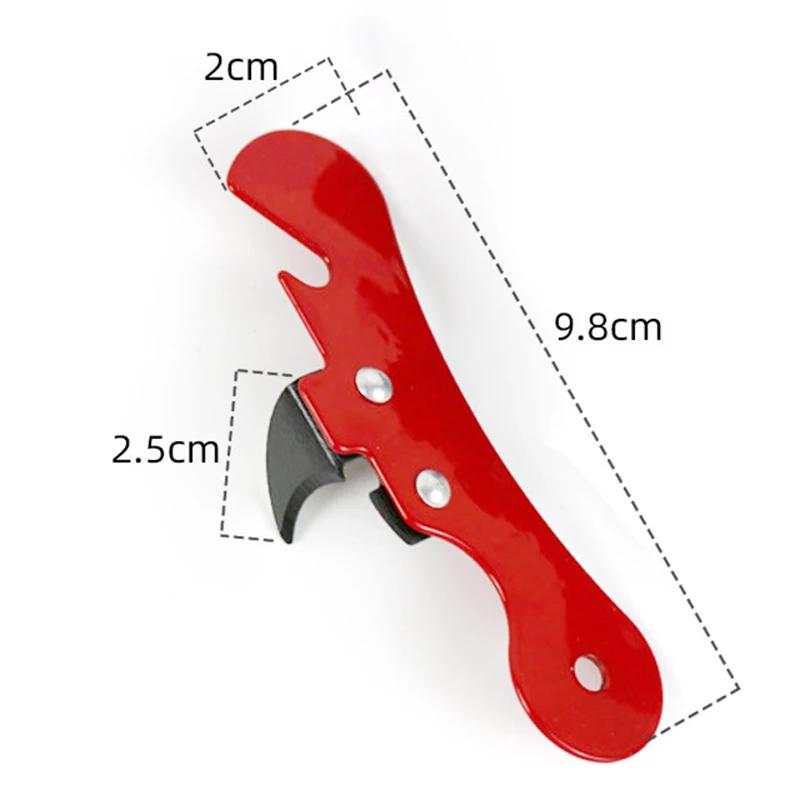 

4 шт. Портативный многофункциональный открывалка для бутылок из нержавеющей стали с боковым вырезом, ручной консервный нож, эргономичный открывалка для пива, кухонный инструмент
