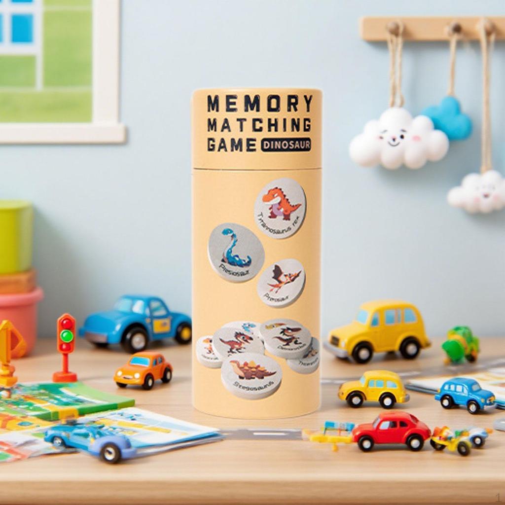 Kids Memory Game Educational Toys Cognitive Skill Development Funny with Wood Cards Matching