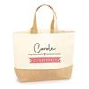 Beach Tote Bag - PLANETEE - Carole On Vacation - Natural Jute - Multicolored - Made In France