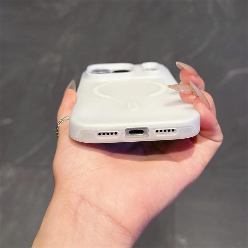 Luxuriöse Candy-Farbe Mattes Handyhülle für iPhone 11-17 Pro Max Plus mit MagSafe-Unterstützung