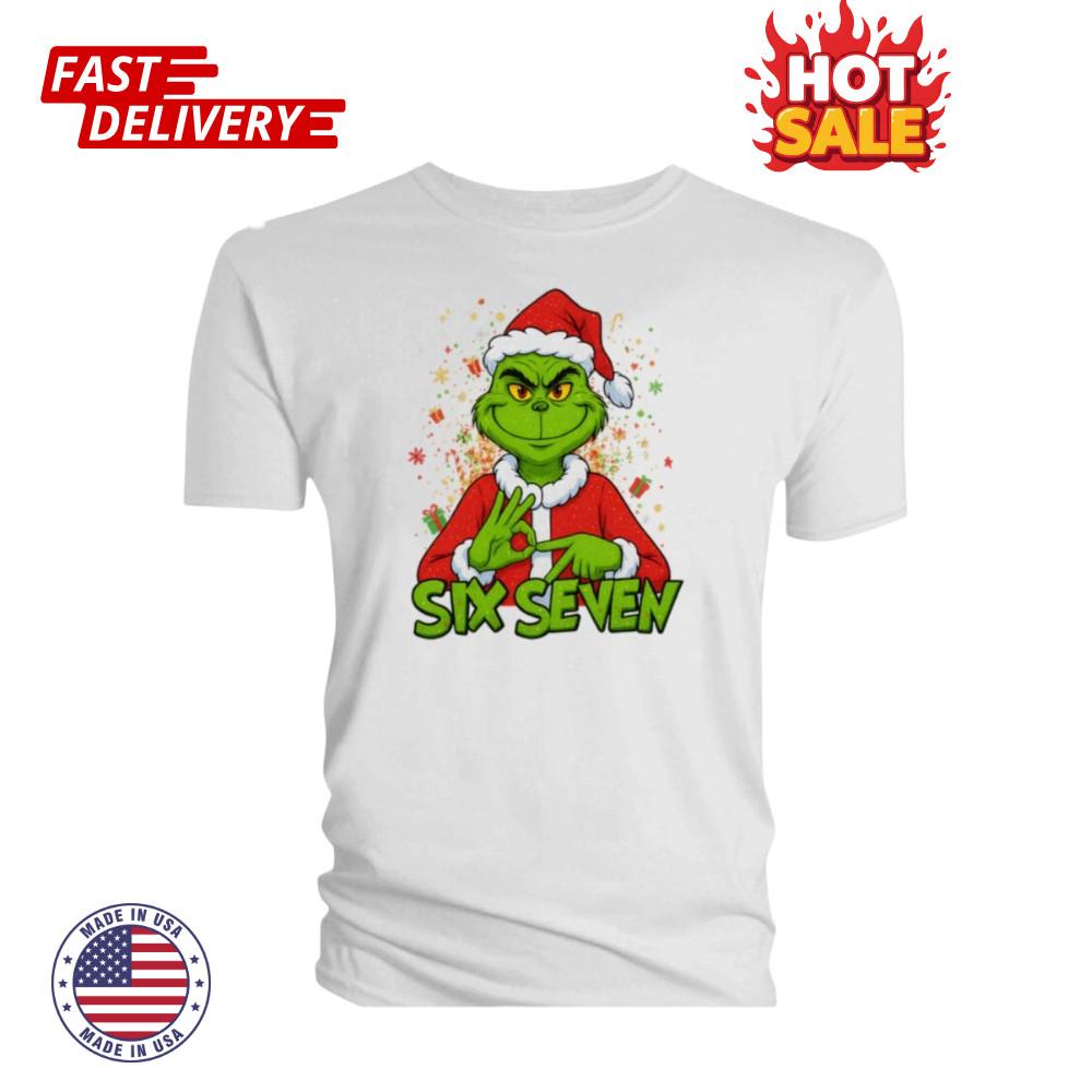 Grinch 67 Inspired T-Shirt Funny Christmas Xmas Six Seven Holiday 6-7 Unisex NEW XXXXL