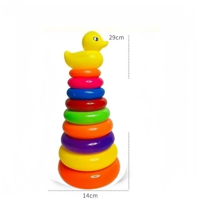 1 Set Tiere Regenbogen Gestapelter Ringturm Stapelspielzeug Kinder Montessori Spielzeug Säuglingsentwicklung Früherziehung Spielzeug