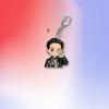 BTS Edgy Black Leather Jacket Cartoon Acrylic Keychain, Bangtan Boys Edgy Cartoon Figure Keyring, Kpop ARMY Fans Bag Charm