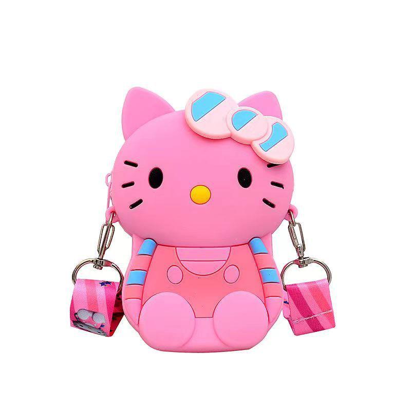 2022 Sommer Kinder Niedliche Cartoon Hello Kitty Umhängetasche - Silikon Snacktasche für Jungen & Mädchen