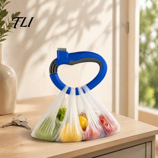 Impugnatura Portaborsa per la Spesa Portatile, Manico Ergonomico per Sacchetti della Spesa e Rifiuti in Plastica, Strumento Leggero per il Trasporto