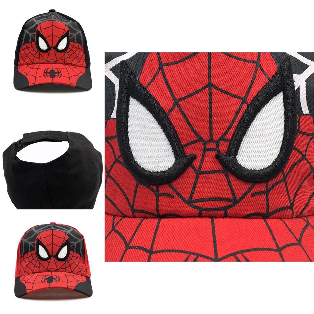 Spider Man Kids Cotton Baseball Cap With Embroidery Sun Hat For Outdoor Play And Sun Protection