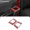 Rear Inner Door Storage Box Cover Trim Decor For Ford F150 21+ Red Carbon Fiber