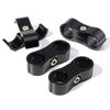 4pcs Black AN -6 AN6 14MM Braided Hose Separator Clamp Fitting Adapter Bracket