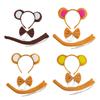 Animal Jungle Ear Headbands Zoo Cartoon Animal Ear Hairbands Costume Set Animal Hair Hoop for Kid Halloween Christmas