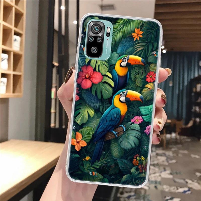 Tropical Toucan Soft Phone Case For Xiaomi Redmi Note 14 14S 13 12S 12 11S 11 11E Pro Plus 11T 10S 10 9S 5G Pattern Cover Redmi