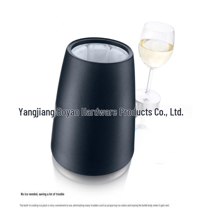 Quick-Chill Wine & Champagne Ice Bucket - Insulated Plastic Cooler for Red & Ice Wines
