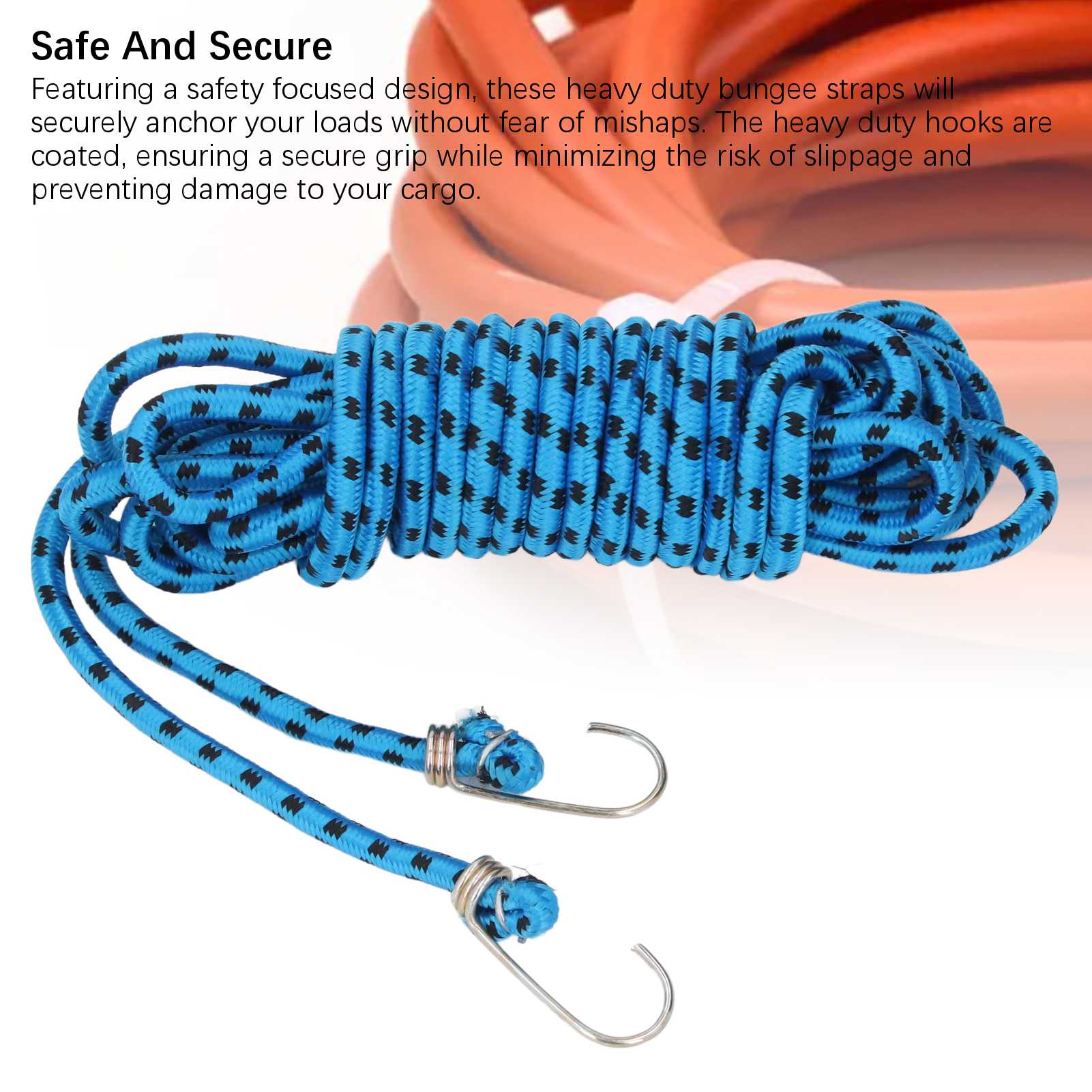 

2 шт. Эластичный шнур длиной 8 м, многофункциональный резиновый сверхпрочный эластичный ремень для улицы