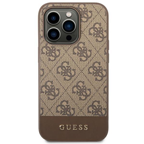 Guess Guhcp14Xg4Glbr Iphone 14 Pro Max6,7 Brązowy/Brown Hard Case 4G Stripe Collection