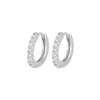 S925 Silver Diamond Stud Hoop Earrings For Women Elegant Fashionable Ear Cuffs Jewelry