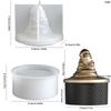 Silicone Mold for Witch Hat Storage Jar Candle Cup Aromatherapy Plaster Mold Flexible Non-Stick Material for DIY Crafting and Candle Making