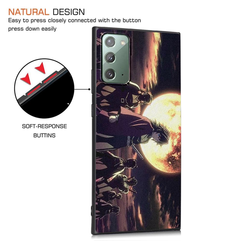 Anime Demon Slayer Case for Samsung Galaxy Note 20 Ultra 10 Lite 9 8 A53 A52 A12 S22 S21 FE S20 Plus TPU Black Phone Cover Shell