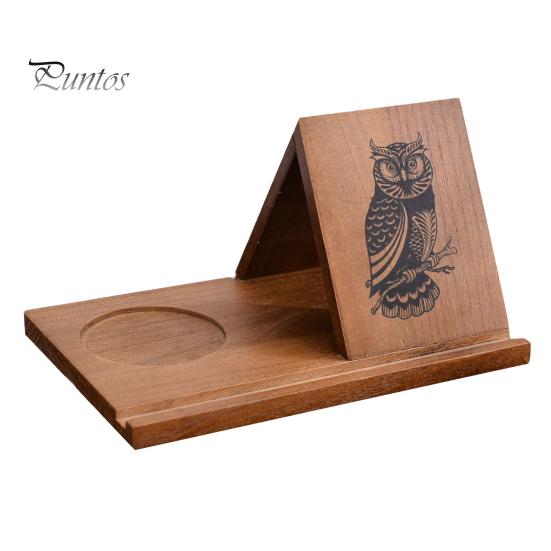 

Подставка для книг в форме треугольника, подставка для чтения с держателем для кофейной чашки, органайзер для закладок, настольная подставка для книг, подарок для любителей чтения цвет старого дерева