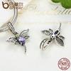 BAMOER Genuine Insect Pendant 925 Sterling Silver Butterfly Bee Charm Fit Bracelet Original Brand Design
