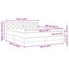 Box Spring Bed with Pillow and Headboard Cream 160 x 200 cm Fabric