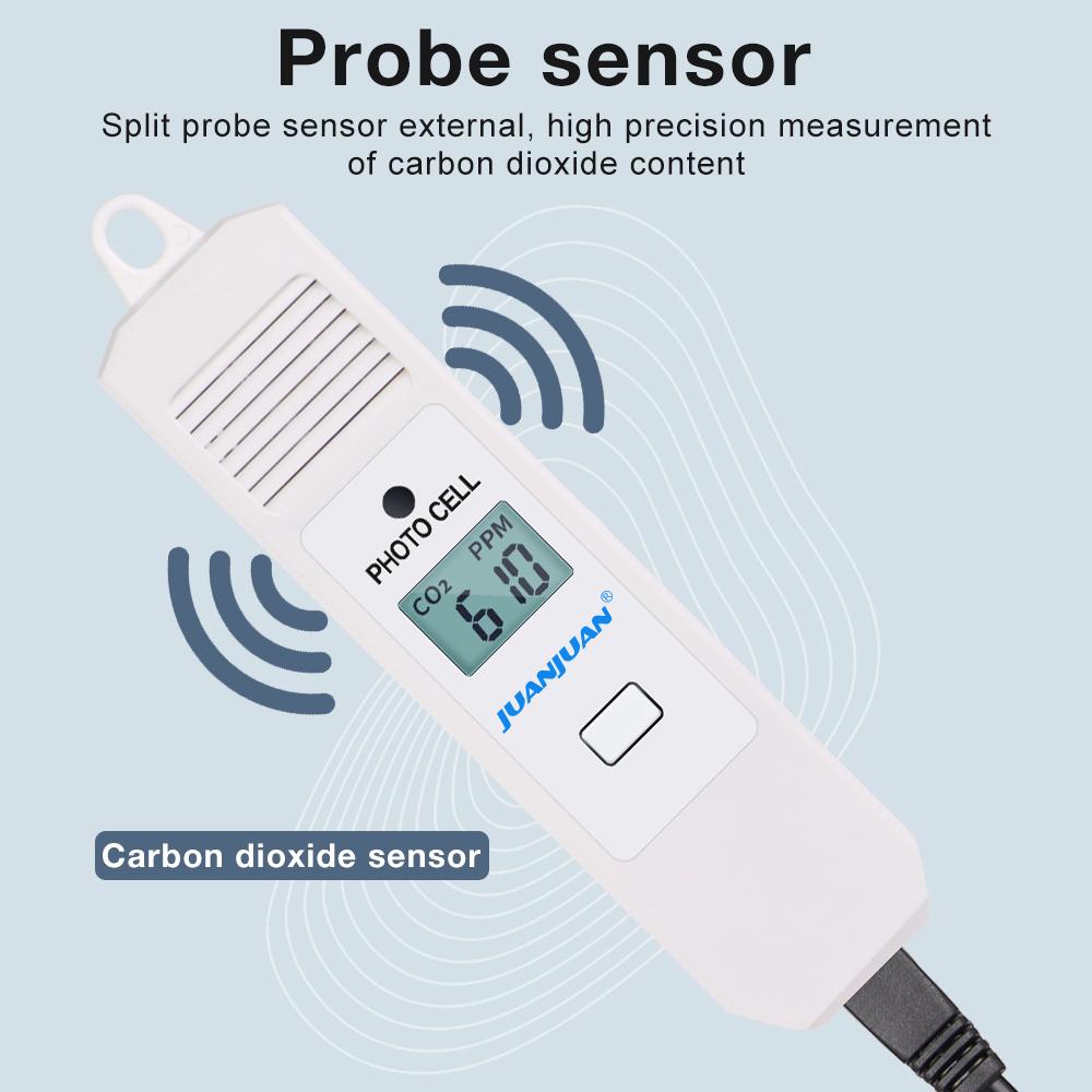 Digital CO2 Controller Air Quality Monitor 0~5000ppm CO2 Concentration Detector Carbon Dioxide Regulator for Plant Greenhouse
