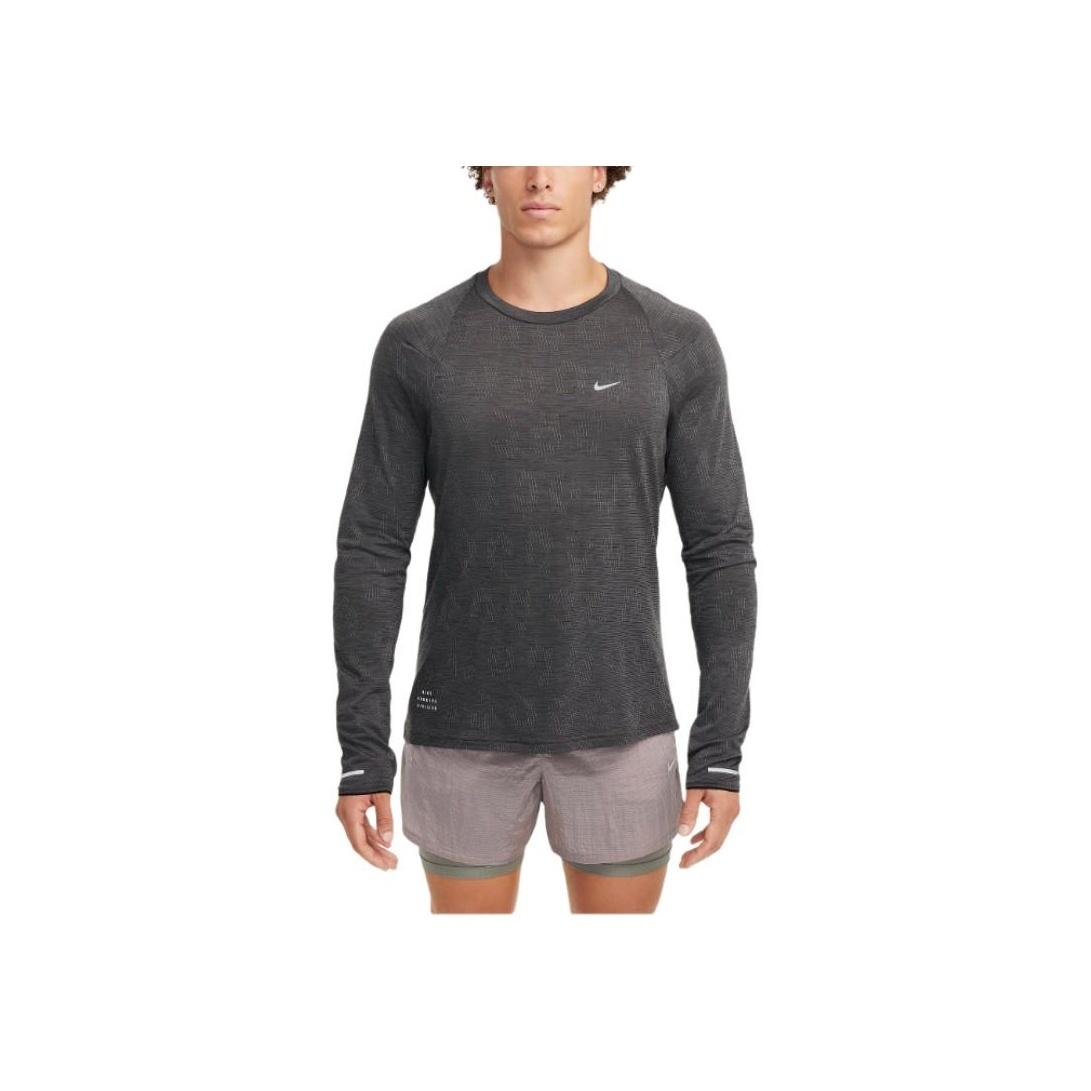 

Nike Therma-Fit Adv Swoosh Running Division Reflective Fashion Warm Long Sleeve T-Shirt Men Tops Black FZ1125-010 XXL