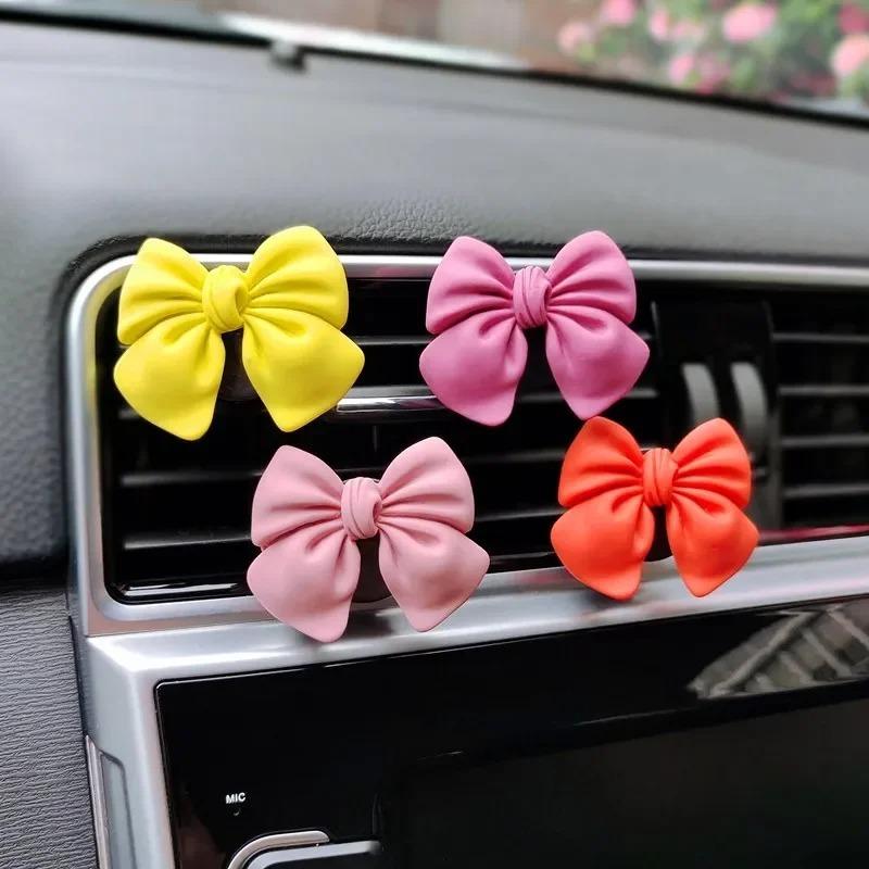 Bow-knot Car Air Vent Freshener Perfume Clip Woman Car Art Air Conditioning Clip Car Interior Decoration Accessories