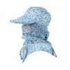 Sun Flower Print Protection Hat Face Covering Neck Guard Cycling Cap Outdoor