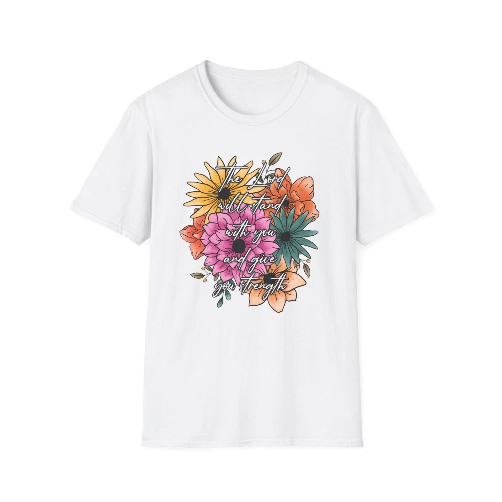 

Floral Motivational Unisex T shirt, Inspirational Tee for Women, L