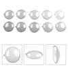 10 Clear Plastic Flat Ball Containers for Home Wedding and Holiday Decoration Hanging Hole On Top for Easy Display