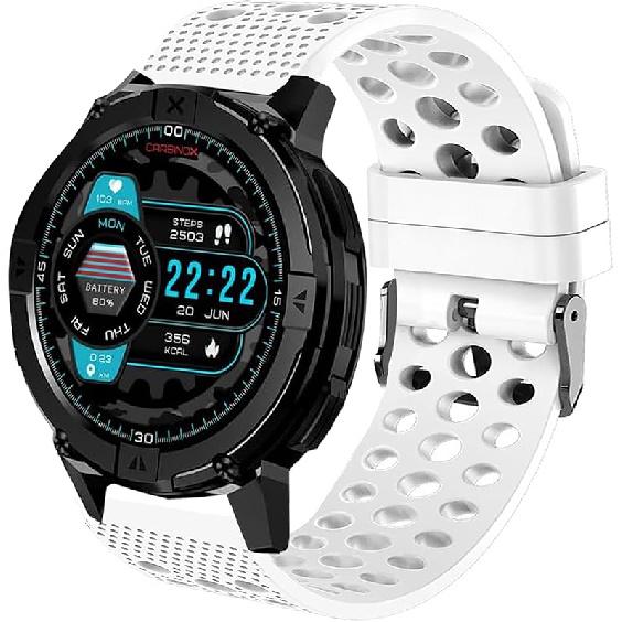 Compatible for Carbinox X-Ranger Bands, Silicone Replacement Wristbands Sport Strap with Metal Buckle Compatible with Carbinox Blaze Round, Blaze S,