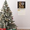 2026 Wall Calendar Rhinestone Painting Kit DIY Rhinestone Art Calendar with Gemstones Pen Tray 12-Month Flip Wall Hanging Calendar