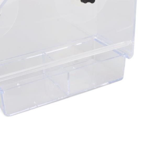 Window Bird Feeder Detachable Tray Transparent Durable Lightweight Birds Feeders with 3 Strong Suction Cups for Home 