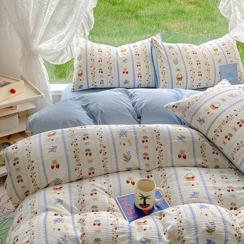 

Весняно-літній набір з чотирьох предметів класу А для матерів та немовлят з праної бавовни гуртожиток чиста бавовна одинарна ковдра підодіяльник шапка на ліжко постільна білизна 2.0m Sheet 4pc quilt 2*2.4m