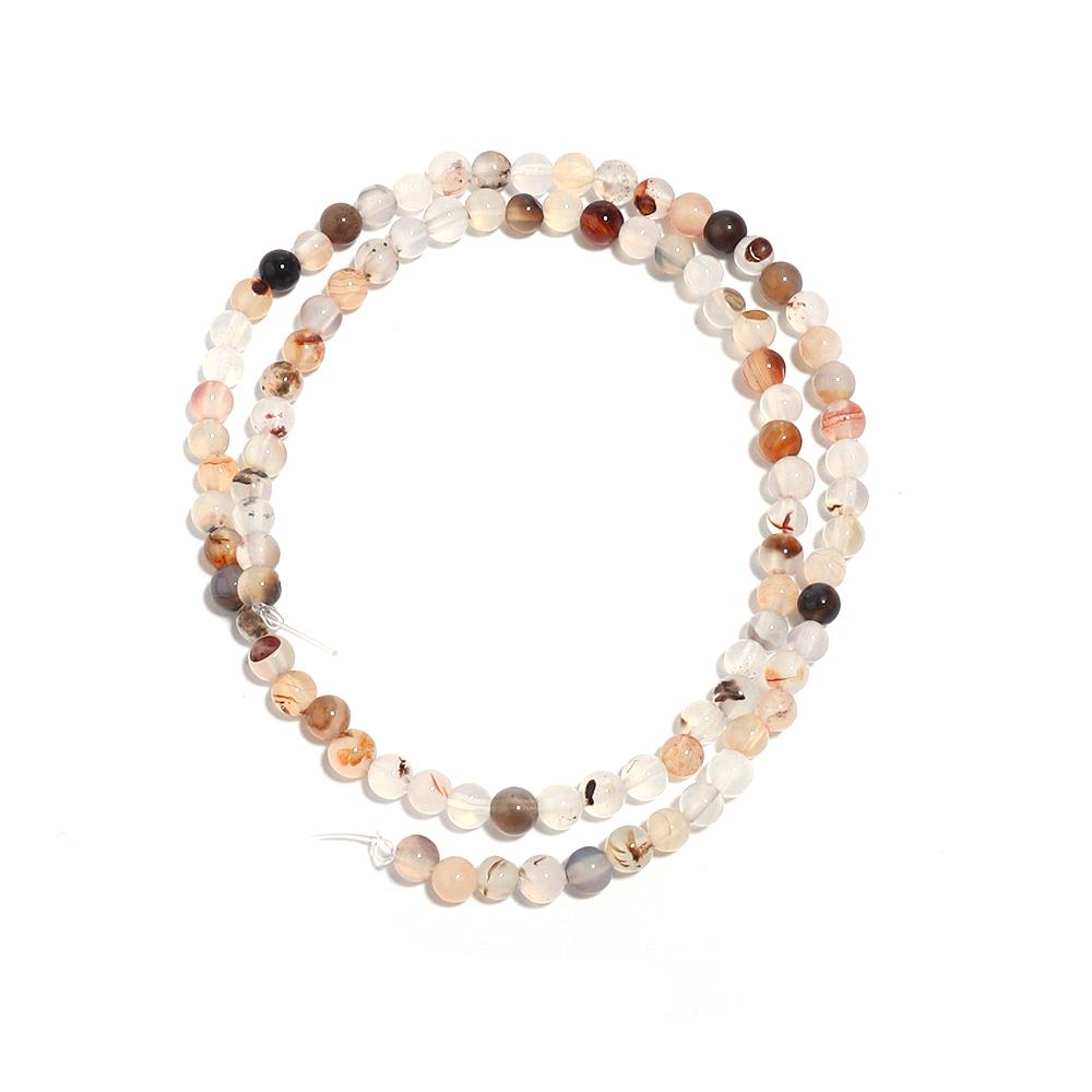 

Натуральные Белые Черные Агатовые Бусины Круглые Россыпью Для Изготовления Украшений DIY Ожерелья Браслета Аксессуары 4/6/8/10/12 мм