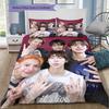Kpop Boygroup 3-teiliges Bettbezug-Set, Bettwäsche-Set mit Gruppenporträt-Druck, Schlafzimmer Heimtextil-Dekoration Ohne Kissenbezug Bettdecke Für K-Pop-Fans