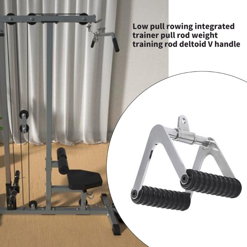 V Shape Straight Press Down Bar for Weight Workout, Cable Machine Pull Down Bar, Strength Training Pull Down Attachments