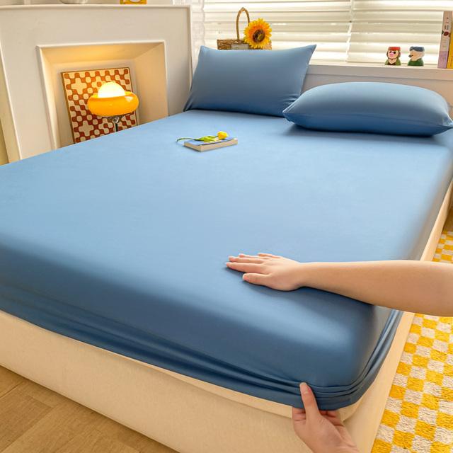 Mattress Covers with Elastic Band Solid Color 1pc Fitted Sheet Soft Comfort Mattress Protector (Without Pillowcase)