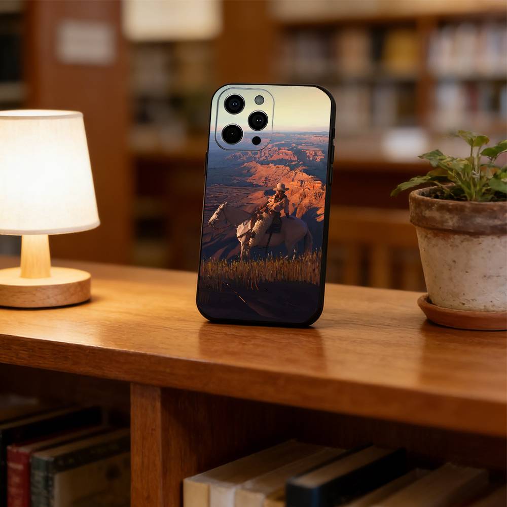 Cowboy Phone Case For iPhone 17, 16,15,14,13,12,11 Plus,Pro Max, Others Soft Black Cover