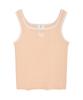 COVERNAT WOMAN Rib Sleeveless Knit Salmon