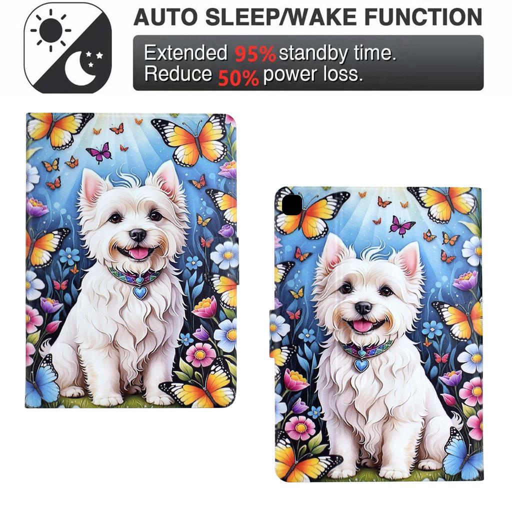 Ständerhülle für Samsung Galaxy Tab S6 Lite (2024)/(2022)/(2020) (SM-P610/615) Musterdruck Tablet Lederhülle