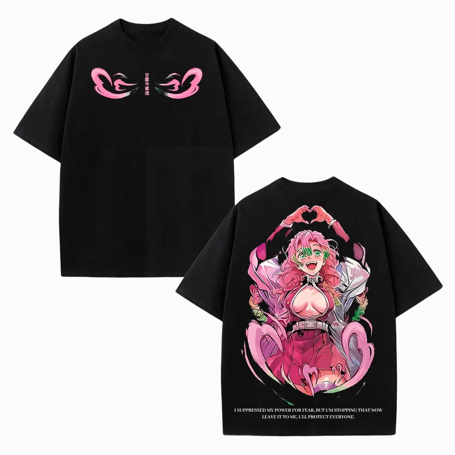

Anime Demon Slayer Mitsuri Kanroji Graphic TShirt 100Cotton unisex Oversized Y2k Shirt Unisex Short Sleeve ONeck Selling Popular 3XL