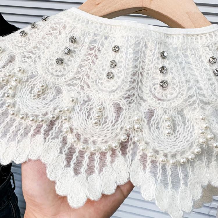 Floral Shirt Collar Detachable Embroidery Faux Collar Female Clothes Accessories