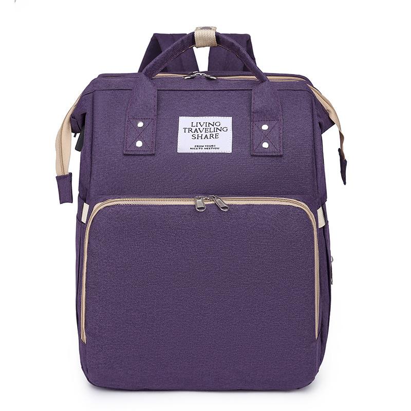 Schoolbag Backpack Crib Dual-purpose Mommy Bag Large Capacity Multipurpose Storage Portable Folding Bed Maternal and Infant Bag